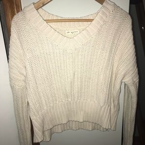 White V Neck Sweater